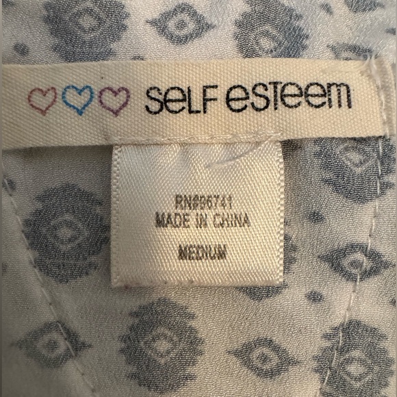 Self Esteem Black And White Sleeveless Top With Lace - Picture 5 of 9